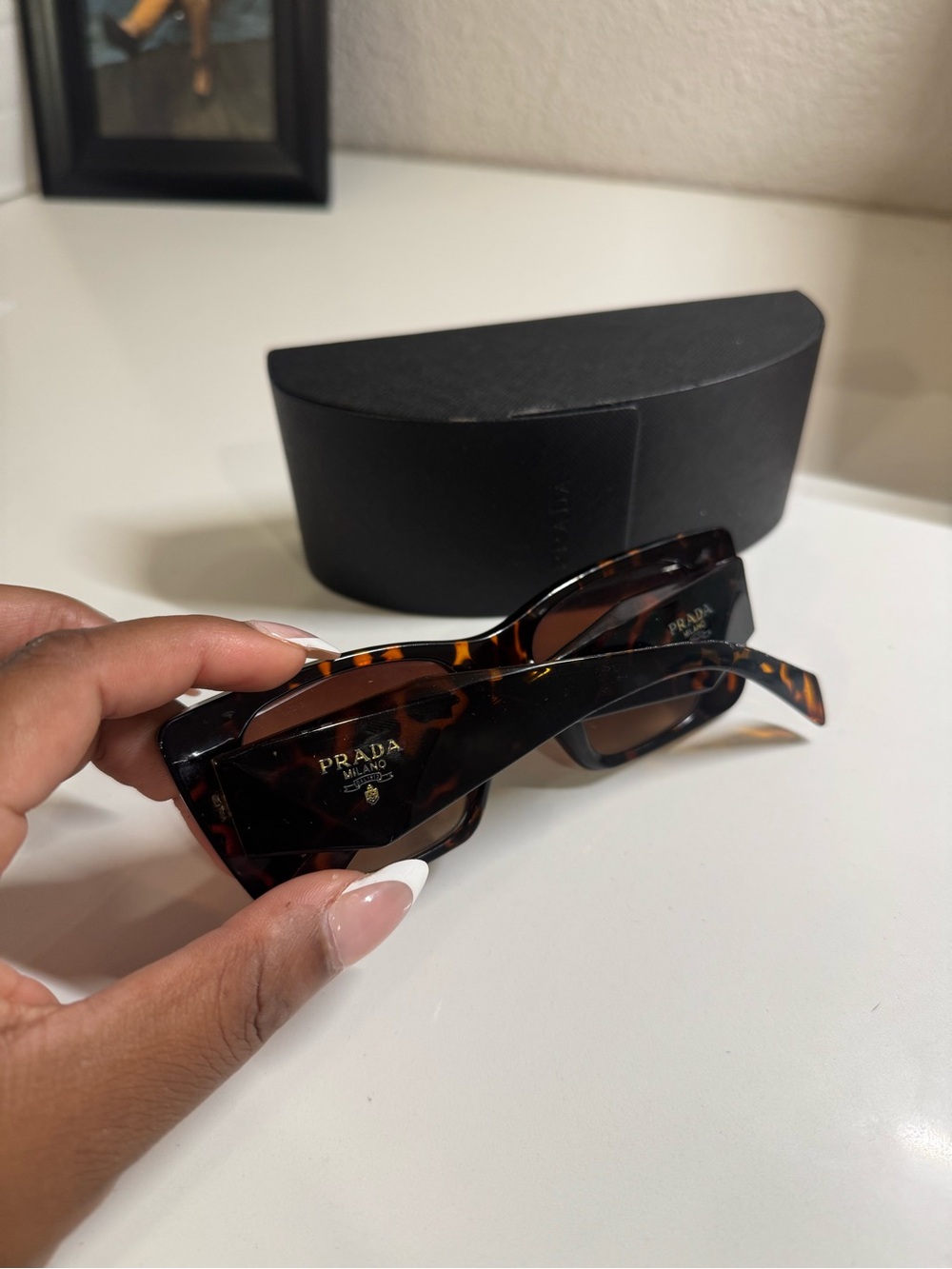 Prada Tortoiseshell Sunglasses with Brown Lenses